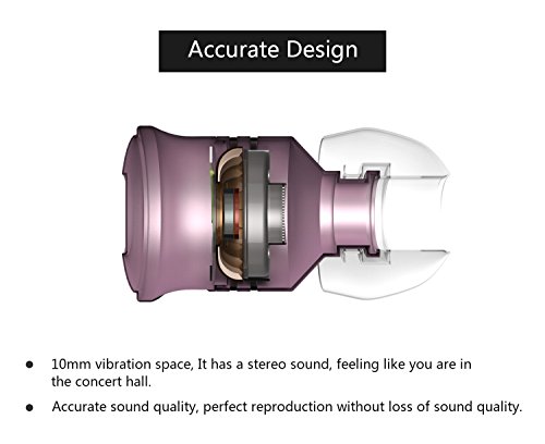 Auriculares In Ear Est  reo con Micr  fono  Moniko auriculares deportivos con Cable  3 Colores para M  vil  Reproductor MP3 etc - Rosa