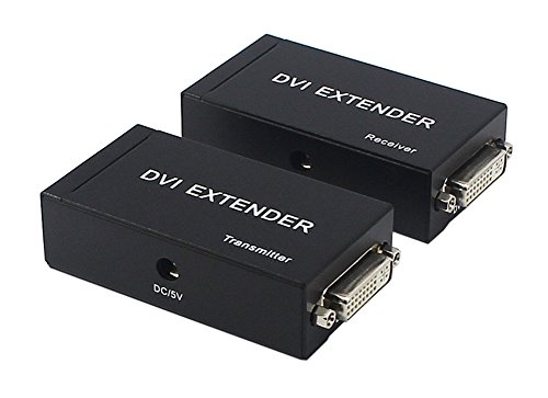 Neutral products Extensor de DVI, DVI a RJ45 Extensor de amplificador 1080P sin pérdida de 1080P Compatible con 1080P (hasta 60M, transmisor + receptor) a través de un cable Cat5e Cat6 Ethernet