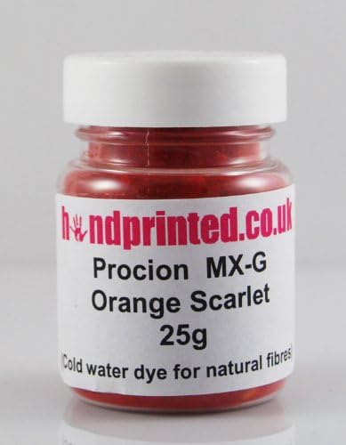 Orange Scarlet Procion MX dye 25g by Handprinted