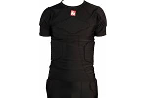 BARNETT FS-09 T-Shirt Manches Courtes de Compression, 4 pièces intégrées, Football américain