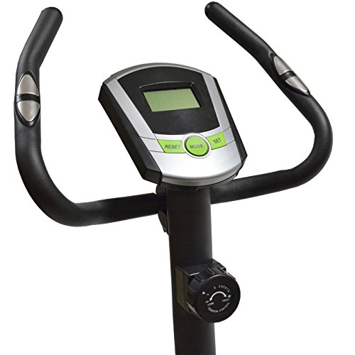 EnjoyFit Heimtrainer Fahrradtrainer mit Handpuls-Sensoren schwarz/grün - 4