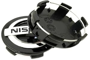 KOUNNENA 4 Stück Radnabenkappen Nabendeckel Felgendeckel Felgenkappen Radnabenabdeckung Radkappen 60mm für j10 j11 j12 N15 N16 N17 Y60 Y61 Y62, Schwarz