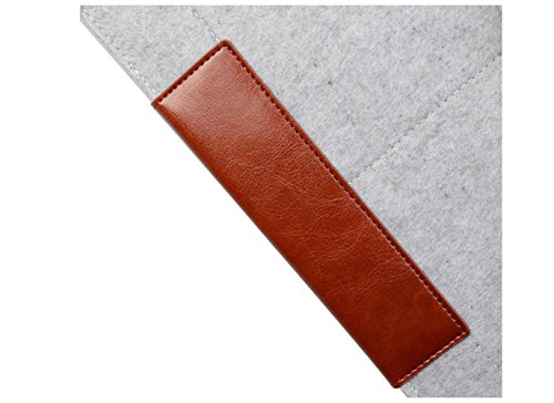 MOT Global 11.6″/13.3″/15.6″ Schmal Leicht Filz Notebook Hüllen Taschen Umschlagart für Laptop Macbook Pro Retina Macbook Air Ultrabook Chromebook Mit einem Beutel für Maus - 6