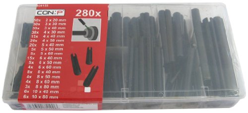 CON:P B34155 Sortimentskasten Spannhülsen, 280-teilig, schwarz - 2