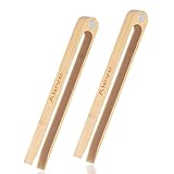 Diseño ergonómico, las pinzas para tostadora de bambú son fáciles de agarrar, bacon, bolsa, panqueques, magdalenas, carne de asar, panes de buffet, bolsas, lonas de popa y más otros deliciosos alimentos que quieras.