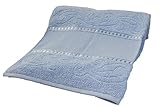 Linandelle Drap de Douche 70x140 Bleu � Broder sur Toile aïda