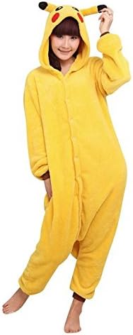 WOWcosplay Cosplay Romper Japan Anime Pikachu Pokemon Kigurumi Pajamas Hoodie Pyjamas S size