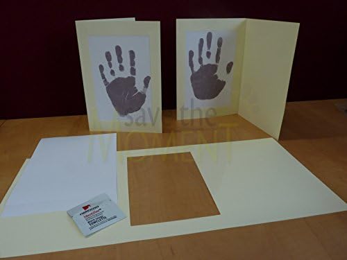 1 x Inkless Handprint &amp; Footprint Baby Frame Card Kit, Child or Newborn Keepsake. Thank you Cards. Perfect for Christmas Cards or as a Gift, Present.