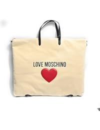 Love Moschino & Heart shopping bag convertible into backpack white