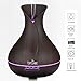 Produktbild Tomshine 400ml Aroma Diffusor Luftbefeuchter Humidifier Holzmaserung,Flüsterleise,Einstellbar,Automatisch Power-Off,mit 7 Lichtfarbe,Niedrigwasserschutz für Aromatherapie Wohnzimmer