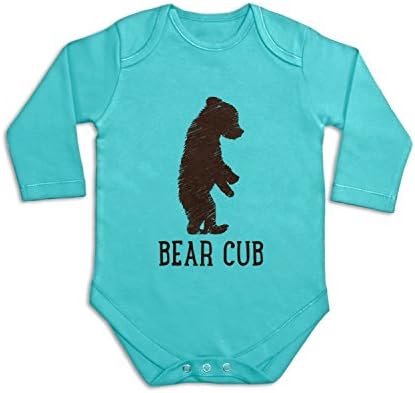 Bear Cub Long Sleeve Baby Grow - Surf Blue 0/3 Months