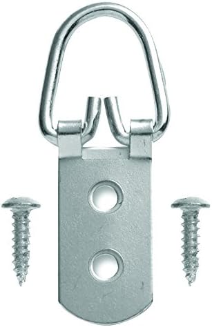 HangZ 10009 2-Hole D-Ring Picture Hanger Set, 75lb