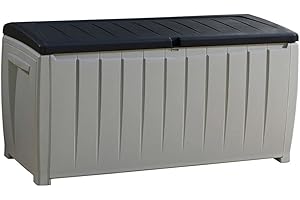 Keter Garden Storage Box Novel 340L Outdoor Entryway Trunk Chest Bench Box