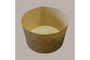 Lucgel Stampo Forma Cottura Carta Forno Usa e Getta per Panettone Alto da 2 Kg Dm225H150mm - 10 pezzi -