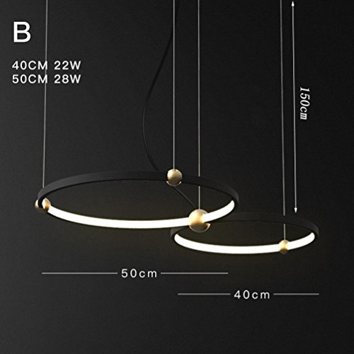 Preisvergleich Produktbild Kreative Einfach Pendelleuchte LED Planet Runden Hängeleuchte Schwarz Industriell Metall Pendellampe Acryl Lampenschirm Esszimmer Lampe Wohnzimmer Decke Leuchte Schlafzimmer Hängelampe, Weiß Licht