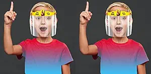 Xiran Wings Pack Of 2 Static Kids Face Shield With Comics Character Designed For Kids, Face Mask (Pack of 2)