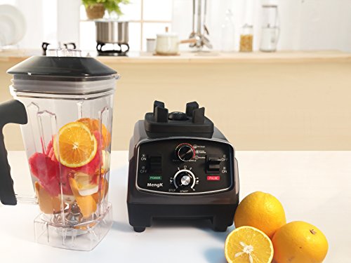 Standmixer MengK Profi Smoothie Maker Power Mixer Gewerbe / Küche Blender Ice Crusher mit 25.000 U/min, 1400W, BPA-FREI 2 Liter Ideal für Smoothies, Eiscreme, Rohkost und Milchshakes (6 Edelstahlmesser) - 3