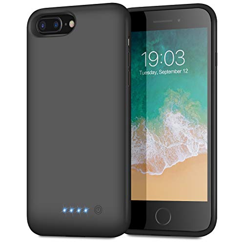 Kilponen Funda Batería para iPhone 6 Plus/ 6S Plus/ 7 Plus/ 8 Plus, 8500mAh Funda Cargador Portatil Batería Externa Ultra Carcasa Batería Recargable Power Bank Case para Apple iPhone - 5.5 Pulgadas