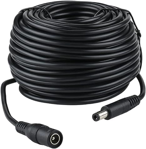 HAKUHO Dc Male to Female DC Power Adapter Extension Cable 2.1mm x 5.5mm CCTV Security Camera, DVR,LED Strip (10 Meter / 32 feet)