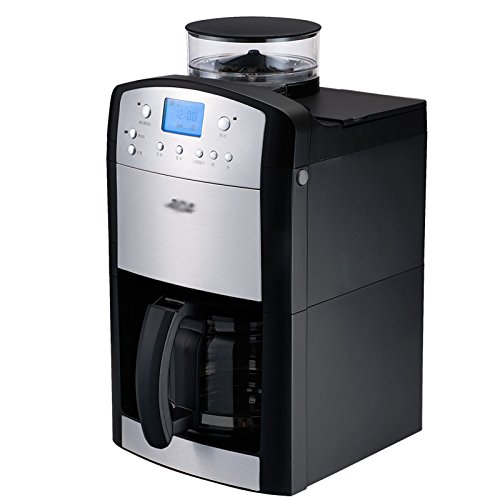 GCCI Home Automatic Coffee Machine Grinding Beans Coffee Machine is Grinding American One,Black