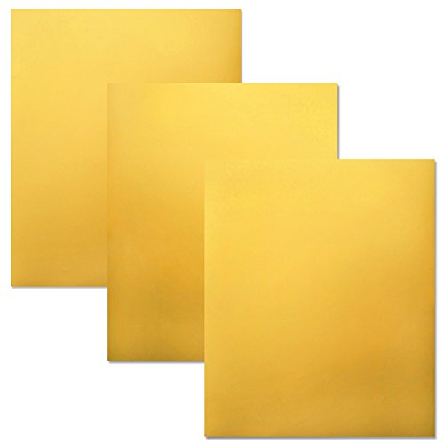 LaRibbons Semi Glossy Heat Transfer Vinyl für DIY T-Shirts, Baby Onesies Heat Press Vinyl Film - 30CM x 25CM, 3 Blätter ( Gold )