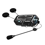 motorrad headset bluetooth CVC Rauschunterdrückung: Mit den neuen 30-mm-Lautsprechern und der fortschrittlichen CVC-Technologie werden die Umgebungsgeräusche blockiert und Hintergrundgeräusche von eingehenden und ausgehenden Audio reduziert. Musik, Anruf oder Gegensprech können nahtlos umschalten. Bietet Sie einem sicheres, komfortables Fahrerlebnis und einer kristallklare Klangqualität an.