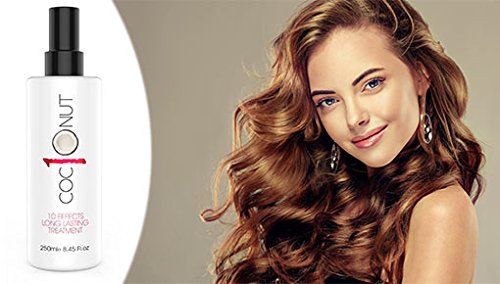 Kokos-Hitzeschutzspray – Behandlung für trockenes Haar – Anti-Frizz, UV-Schutz, verleiht Volumen – 10-in-1 Styling-Produkt – 250 ml - 3