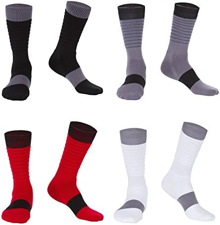 LIKERAINY Mens Thermal Cushioned Hiking Basketball Sport Socks 4 Pairs (9-12.5 UK)