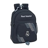 Adaptable a carro Safta- Mochila Doble Adaptable A Carro Real Madrid, Color Azul, 42 cm (611834773)