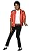 Produktbild Kostm Michael Jackson Jacko Beat it rot Lederjacke L