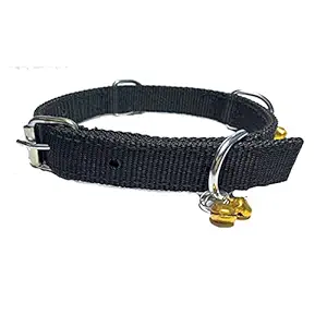 AIK Black Ghungroo Collar for Dogs,Medium,1 inch