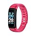 Produktbild BZLine Bluetooth Smartwatch, Smart Watch Uhr Intelligente Armbanduhr Fitness Tracker Armband Sport Uhr mit Herzfrequenz Aktivität Schrittzähler Musiksteuerung für Kinder Frauen Männer (Einheitsgröße, Rosa)