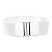 Imported Fashion Womens Ladies Faux Leather Wide Elastic Buckle waist belt Hot White RS.385.00