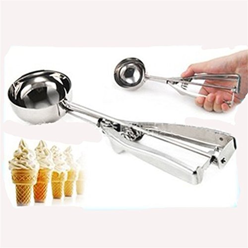 Eisportionierer, Edelstahl Eis Löffel, Eis Ball Cookies Teig Disher Mash Muffin Löffel Kartoffelstampfer Spring Griff, Kitchen Craft Zubehör 6cm - 2