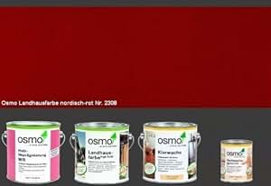 Osmo Gartenhaus Farbe Komplettpaket Landhausfarbe nordischrot