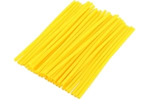 VGEBY Copriraggi Moto,Protezione Raggi Moto 36Pcs Spoke Guard Wraps Spoke Reflector Wheel Rim Protector per Moto Motocross Dirtbikes(Giallo)