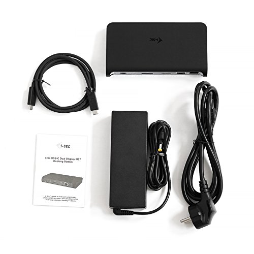 i-tec USB-C Dual Display (MST) Docking Station 1x HDMI, 1x Display Port, 1x Ethernet, 3x USB 3.0, 1x USB-C-Datenschnittstelle, 1x Audio/Mikrofon Jack, 1x 60W USB-C Power Delivery für Aufladung mit einem Kabel, ON/OFF Switch, für Notebooks, Tablets, Widows, Mac OS, auch für MacBook 2016 - 7