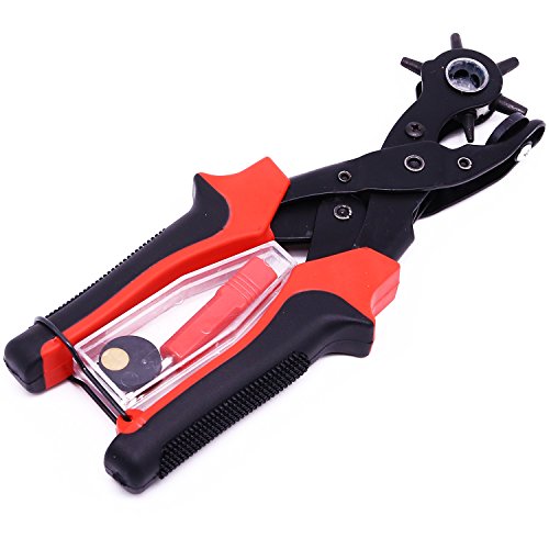Anwenk Leder Punch PROFESSIONAL Leder Locher Gürtel Locher Set, runde Löcher, 6 Größe, für Gürtel, Sattel, Karte, Stoff, Gummi, Papier und mehr - 2
