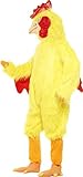 Smiffys, Herren Huhn Kostüm, Fellkörper, Maske und Füße, Größe: One Size, 25503 - 