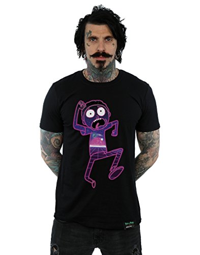Absolute Cult Hombre Rick and Morty Multiverse Run Camiseta Large Negr