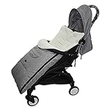 Liseng Poussette de BéBé Sac de Couchage Chaud Couverture de Pied Hiver Chaud Poussette ChancelièRe éPais Fauteuil Roulant Chaud pour Nouveau-NéS Dormir des Sacs-Gris