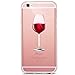 Produktbild Homikon TPU Silikon Hülle Handyhülle Durchsichtig Kirstall Clear Weiche Ultra Slim Schutzhülle Stoßdämpfend Soft Case Cover Schutz Tasche Kompatibel mit iPhone 6 Plus/6S Plus 5.5" - Rotweinglas