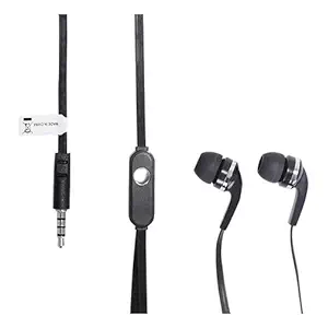 Teflon Earphone/Handsfree with 3.5mm Jack Compatible for Micromax Canvas Nitro 4G E455 - White/Black (Colours May Vary)