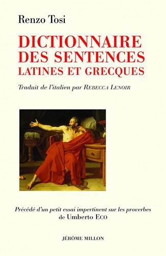 couverture de : Dictionnaire des Sentences Latines et Grecques : 2286 sen...
