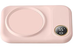 DONGKER Chauffe-Tasse a Café,Tapis Chauffant Électrique USB 10 W avec Arrêt Automatique de 8 Heures et 3 Réglages de Température pour Bureau,Maison,Bureau,Chauffage du Café,Thé,l'eau,Lait,Boissons