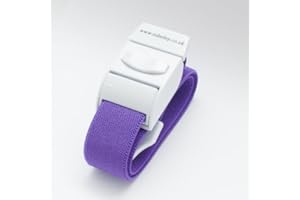 ROLSELEY Laccio emostatico medico di qualità con fibbia a sgancio rapido e fascia elastica in poliestere priva di lattice per infermieri, ostetriche, paramedici, studenti di medicina e medici (VIOLA)