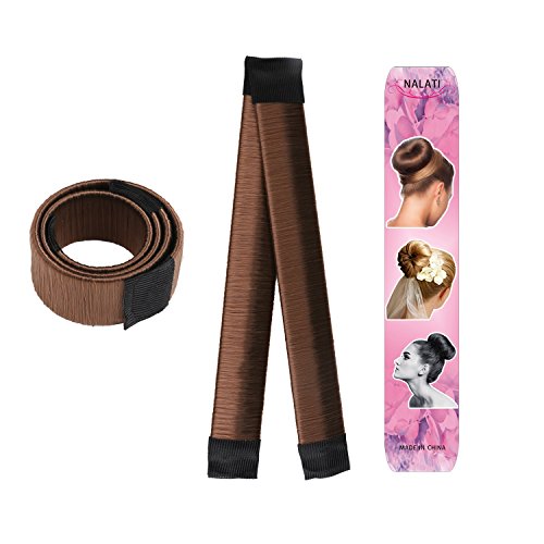 NALATI **Frühling Mode Frisur** Damen Fashion Haarstyling Tool Donut Hair Bun Maker & Fashion Haare Dutt Styling Werkzeug-Brautfrisur Brautschmuck Haarknoten Frisurenhilfe Haarzopf – Perfekt für lange Haare - 2