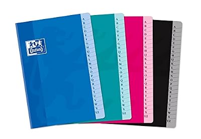 Oxford Lot de 10 Répertoires A5 192p Petits Carreaux 5x5 Coloris Assortis