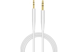 BAOLONGKING Zamienne męskie kable jack stereo 3,5 mm - 2,5 mm do słuchawek Bose oe2 / oe2i / AE2 / QC25 QC35 (białe)