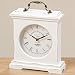 Produktbild B.H.C. Antik gemachte Tischuhr im Vintage Stil, Modell: Colonial Clock Weiss, Material Holz, 24 x 21 cm, Farbe Weiss, für EIN schönes Zuhause.